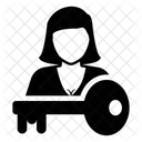 Schlusselperson Schlusselmitarbeiter Schlusselindividuum Symbol