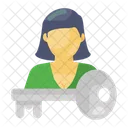 Schlusselperson Schlusselmitarbeiter Schlusselindividuum Symbol