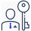 Schlusselperson Schlusselmann Schlusselbenutzer Symbol