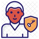 Schlusselperson Versicherung VIP Symbol
