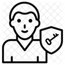 Schlusselperson Versicherung VIP Symbol