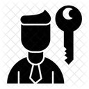 Schlusselperson Schlusselmitarbeiter VIP Person Symbol