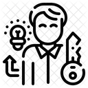 Schlusselperson Experte Schlussel Symbol