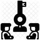 Schlusselperson Teamarbeit Management Symbol