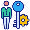 Schlusselperson Schlussel VIP Symbol