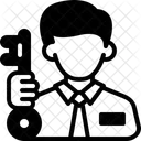 Schlusselperson Geschaftsmann Wichtige Person Symbol