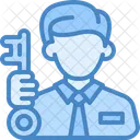 Schlusselperson Geschaftsmann Wichtige Person Symbol