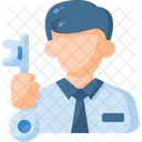 Schlusselperson Geschaftsmann Wichtige Person Symbol