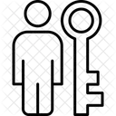 Schlusselperson Mitarbeiter Mensch Symbol
