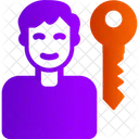 Schlusselperson Schlussel Schloss Symbol