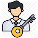 Schlusselperson Schlussel Erfolg Symbol