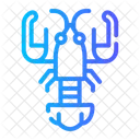 Schmale Krallenkrebse Meereslebewesen Krustentiere Symbol