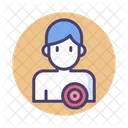Schmerzende Region Symbol