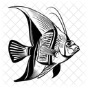 Falterfische Ozean Fisch Symbol