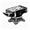 Schmied Werkzeug Amboss Schmiede Symbol