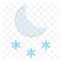 Schnee Schneefall Mond Symbol