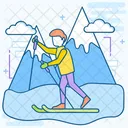 Skifahren Olympische Winterspiele Olympische Spiele Symbol