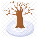 Nackter Baum Schneebaum Winter Symbol