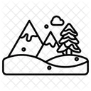 Schneebedeckter Berg Berg Schnee Symbol