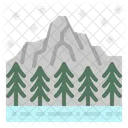 Schnee Berg Baum Symbol