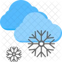 Schnee Bewolkt Wetter Icon