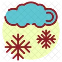 Prognose Schneefall Schneeflocken Icon