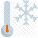 Schneeflocke Temperatur Thermometer Icon