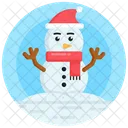 Mann Aus Dem Eis Schneemann Schneeskulptur Icon