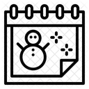 Schneemann Datum Zeitplan Symbol