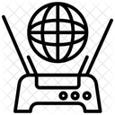 Schnellster WLAN Router Liniensymbol Icon