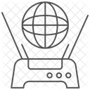 Schnellster WLAN Router Thinline Symbol Icon