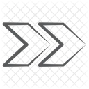 Schneller Vorlauf Pfeilspitze Richtungspfeil Symbol