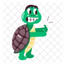 Schildkroten Cartoon Schildkroten Aufkleber Schildkroten Cartoon Symbol