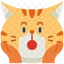 Schockiert Emoticon Katze Icon