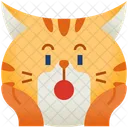 Schockiert Emoticon Katze Icon