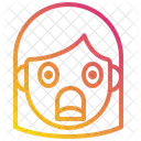 Schockiertes Mädchen  Symbol