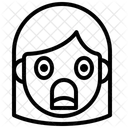 Schockiertes Mädchen  Symbol