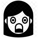 Schockiertes Mädchen  Symbol