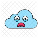 Schockierende Wolke Schockierte Wolke Wolken Emoji Symbol