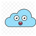 Schockierende Wolke Schockierte Wolke Wolken Emoji Symbol