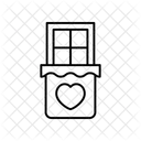 Schokoriegel mit Herz  Symbol