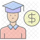 Scholarship Lineal Color Icon Icon