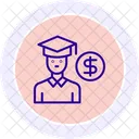 Scholarship Color Circle Icon Icon