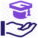Scholarship Hand Graduation Icon