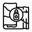Geringe Auswirkung Farbstoffe Symbol
