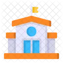 School Collage Building Icon