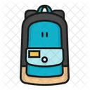 School Backpack Leather Icon