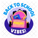 School Bag Backpack Rucksack Icon