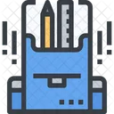 School Bag Bag Stationary Tool Icon