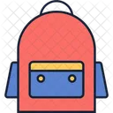 Bag Back To School Color Back Icon